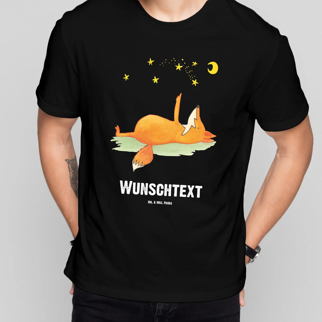 Rozmiar L Personalizowana koszulka lis Gwiazdy Wunschtext, T-Shirt mit Aufruck, T-Shirt mit Namen, Bedrucken, T-Shirt Personalisiert, Fuchs, Spruch schön, Tröstende Worte, Romantik, Always Look On The Bright Side Of Life, Füchse, Spruch Positiv