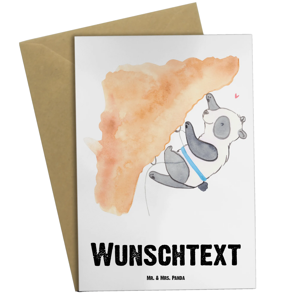 Spersonalizowana kartka z życzeniami Panda Wspinaczka Prezent, Sport, Dyscyplina sportowa, Hobby, Darować, Dziękuję, Dzięki, Wyróżnienie, Wygrana, Sportowiec