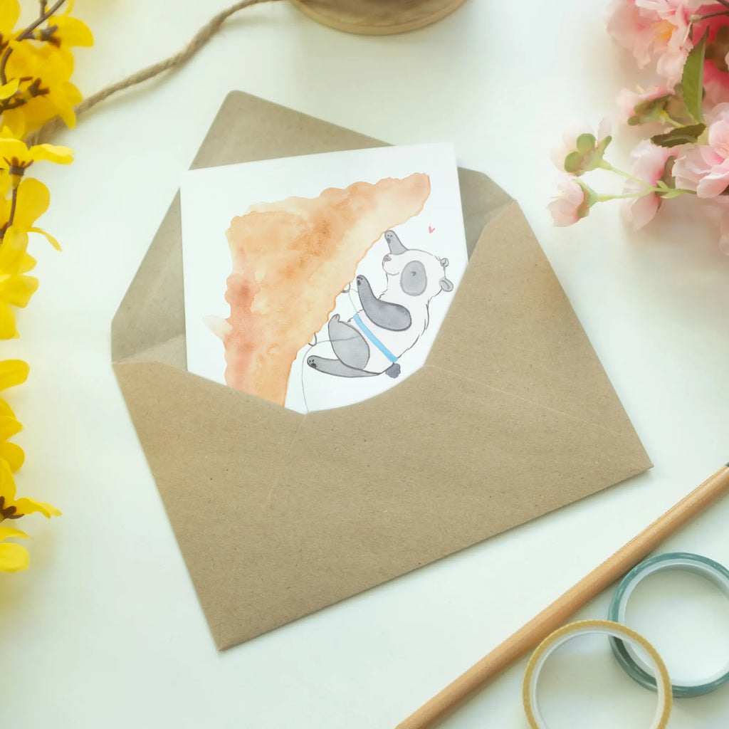 Spersonalizowana kartka z życzeniami Panda Wspinaczka Prezent, Sport, Dyscyplina sportowa, Hobby, Darować, Dziękuję, Dzięki, Wyróżnienie, Wygrana, Sportowiec