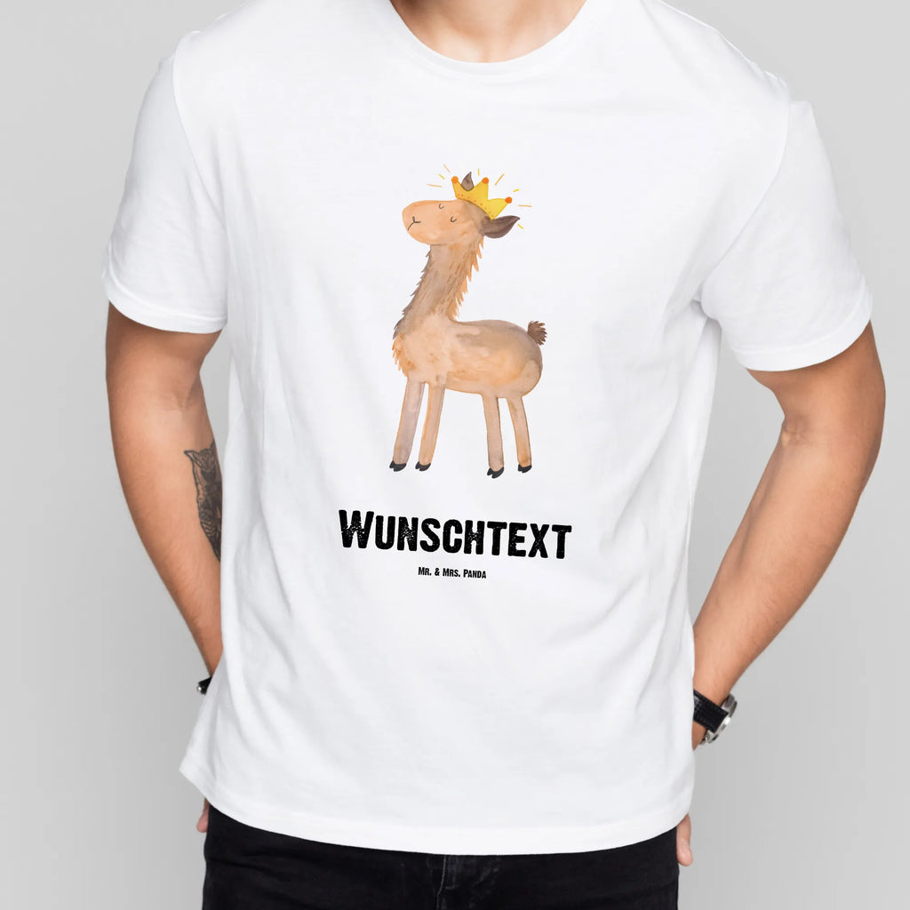 Personalisiertes T-Shirt Lama König T-Shirt mit Aufruck, T-Shirt mit Namen, Bedrucken, T-Shirt Personalisiert, Wunschtext, Alpaka, Lama, König, Freundin, Vorgesetzter, Abitur, Chef, Büro Kollege, Königin, Kollegin, Abi, Lamas, Mama, Papa
