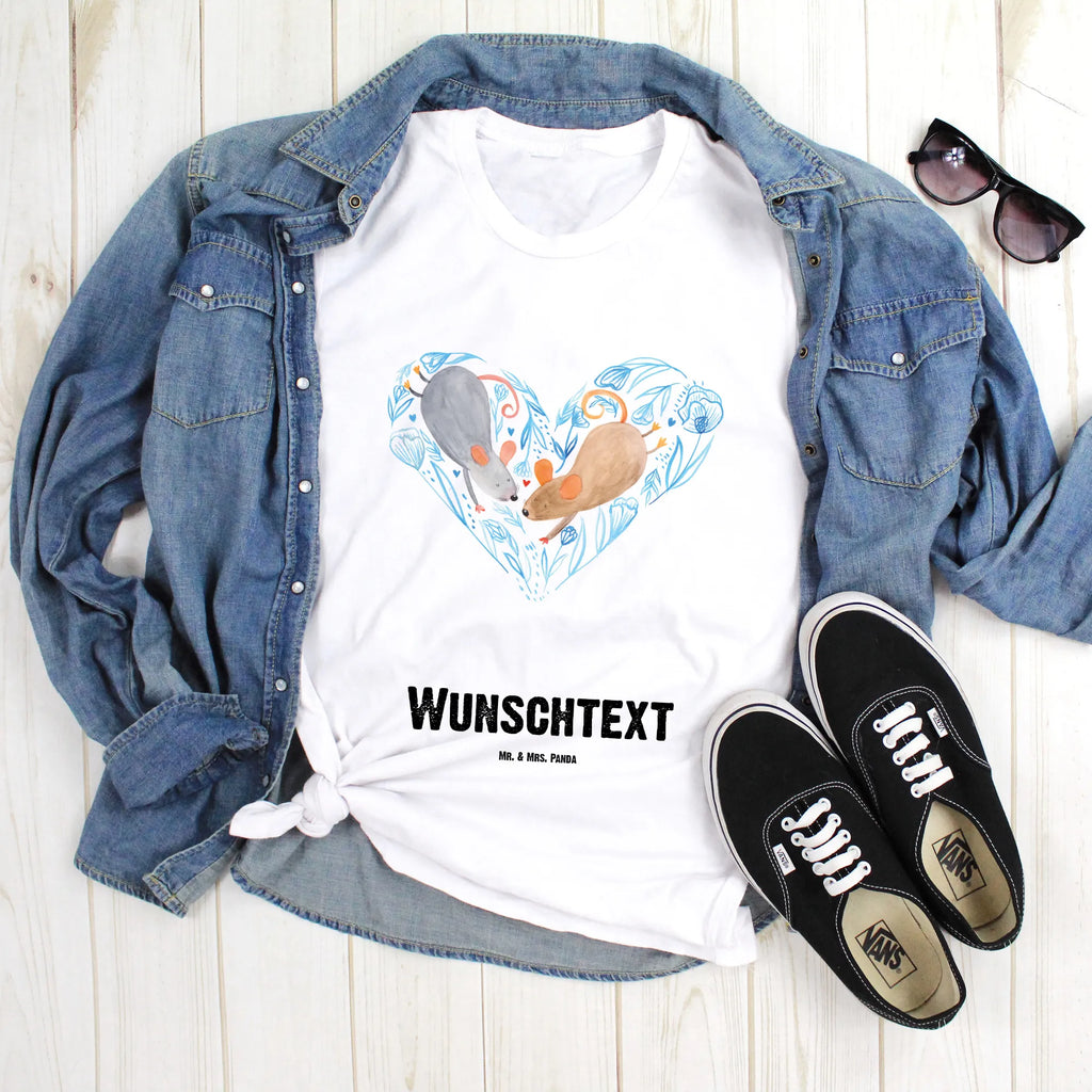Personalisiertes T-Shirt Mäuse Herz Bedrucken, T-Shirt mit Namen, Wunschtext, T-Shirt mit Aufruck, T-Shirt Personalisiert, Liebe, Freund, Ehefrau, Liebesgeschenk, Heiraten, Hocheitstag, Jahrestag, Verlobung, Heiratsantrag, Partner, Ehemann, Freundin, Geschenk für Zwei, Lieblingsmensch, Gemeinsamkeit, Mäuse, Liebesbotschaft, Love, Liebesbeweis, Maus, Hochzeit