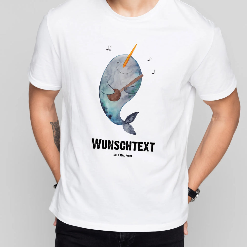 Rozmiar L Personalizowana koszulka narwal Gitara Wunschtext, T-Shirt mit Aufruck, T-Shirt mit Namen, T-Shirt Personalisiert, Bedrucken, Meer, Urlaub, Meerestiere, Narwal, Gespräche, Probleme, Frust, Problemlösung, Tanzen, Wal, Gitarre