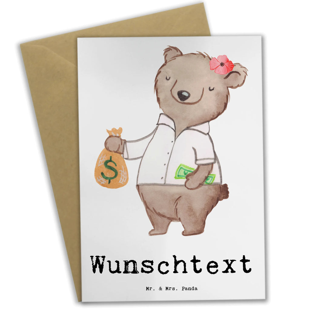 Personalised greetings card female banker heart gift, gift idea, best, farewell gift, passing exam, anniversary, retirement, promotion, job start, sayings, funny, profession