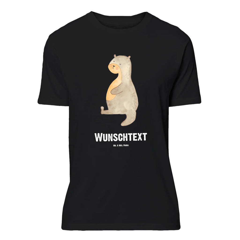 Personalised T-Shirt otter Belly T-Shirt mit Aufruck, Bedrucken, T-Shirt Personalisiert, Wunschtext, T-Shirt mit Namen, Fischotter, Seeotter, Otter, Otter Seeotter See Otter