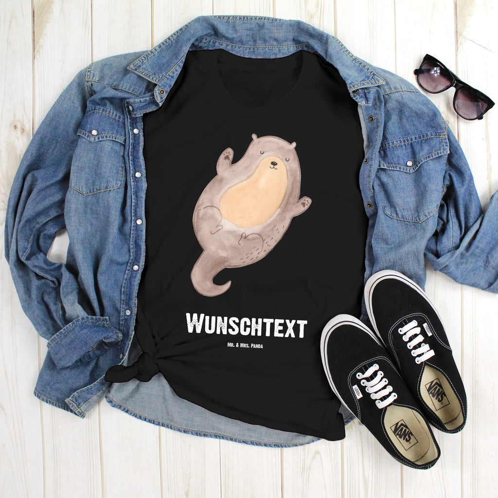 Rozmiar L Personalizowana koszulka wydra Przytulić Bedrucken, T-Shirt mit Namen, T-Shirt Personalisiert, T-Shirt mit Aufruck, Wunschtext, Otter, Seeotter, Fischotter, Otter Seeotter See Otter