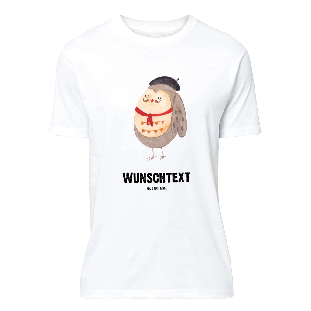 Personalised T-Shirt Owl France Wunschtext, Bedrucken, T-Shirt mit Namen, T-Shirt Personalisiert, T-Shirt mit Aufruck, Eule, Owl, Frankreich, Eule Deko, Spruch Französisch, La Vie Est Belle, Eulen, Spruch schön, Hibou, Das Leben Ist schön
