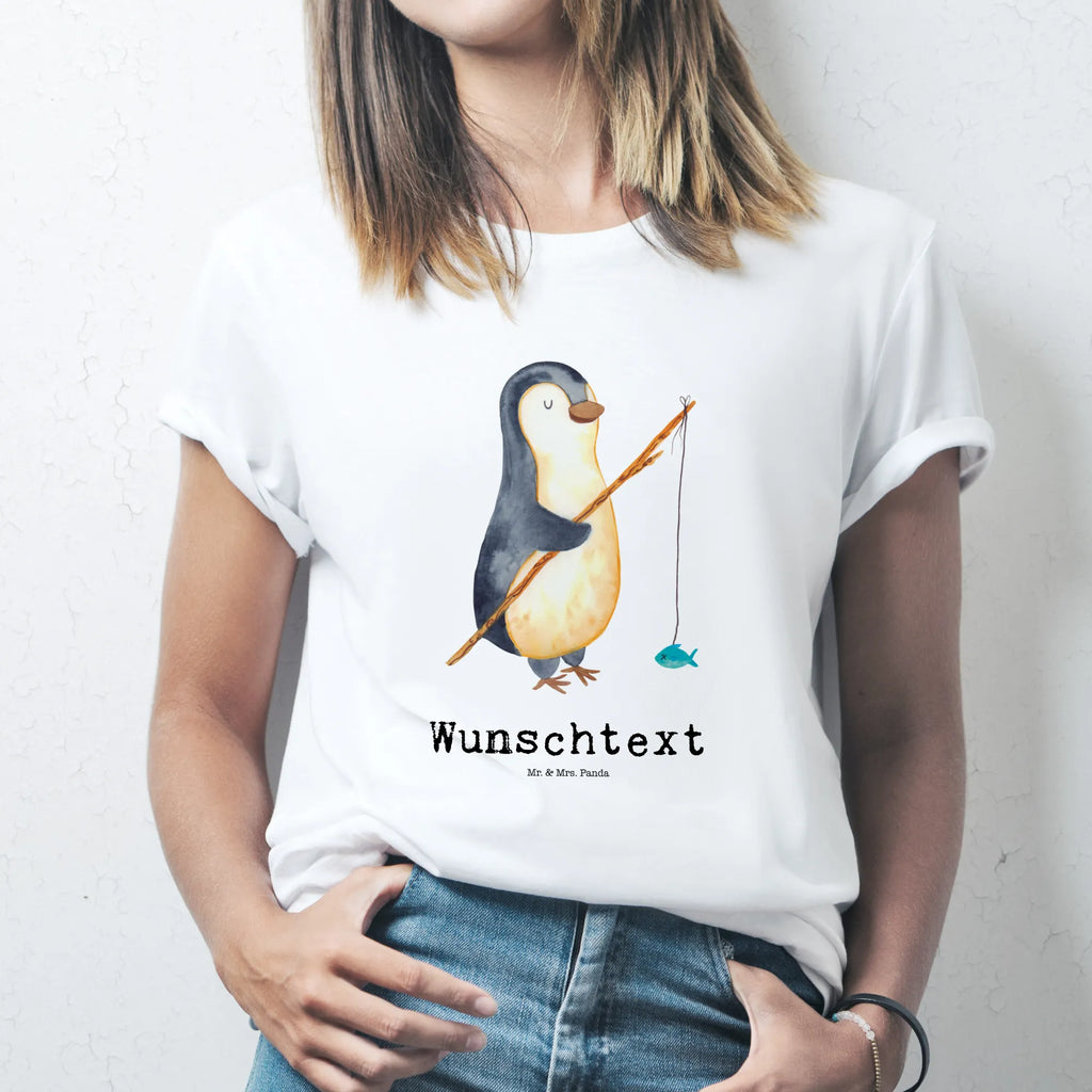 Rozmiar L Personalizowana koszulka Pingwin Wędkarz T-Shirt mit Aufruck, T-Shirt Personalisiert, Bedrucken, Wunschtext, T-Shirt mit Namen, Pinguin, Hobby, Planer, Tagträume, Tagesplan, Plan, Freundinnen, Pinguine, Angeln, Wochenende, Geschenk, Angler, Urlaub, Neustart, Motivation, Geschenkidee