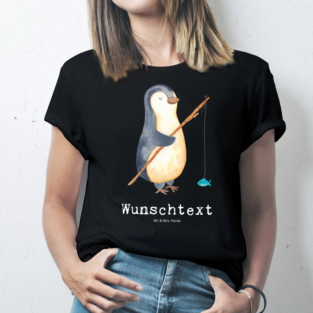 Rozmiar L Personalizowana koszulka Pingwin Wędkarz T-Shirt mit Aufruck, T-Shirt Personalisiert, Bedrucken, Wunschtext, T-Shirt mit Namen, Pinguin, Hobby, Planer, Tagträume, Tagesplan, Plan, Freundinnen, Pinguine, Angeln, Wochenende, Geschenk, Angler, Urlaub, Neustart, Motivation, Geschenkidee