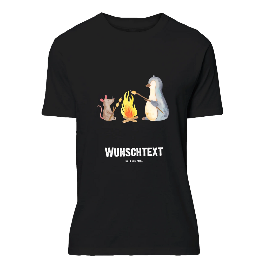Personalisiertes T-Shirt Pinguin Lagerfeuer Bedrucken, Wunschtext, T-Shirt Personalisiert, T-Shirt mit Namen, T-Shirt mit Aufruck, Pinguin, Marshmallows, Neustart, Lagerfeuer, Büroalltag, Feuer, Arbeit, Lebensmotivation, Liebe, Pinguine, Grillen, Job, Lebensspruch, Büro, Leben, Maus, Motivation