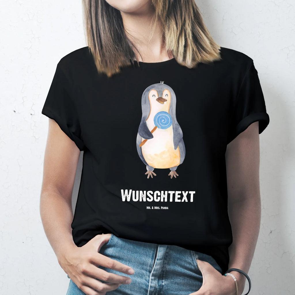 Personalised T-Shirt Penguin lollipop Bedrucken, Wunschtext, T-Shirt mit Namen, T-Shirt Personalisiert, T-Shirt mit Aufruck, Pinguin, Pinguine, Süßigkeiten, Lolli, Rabauke, Spruch, Ganove, Blödsinn, Gauner, Rebell