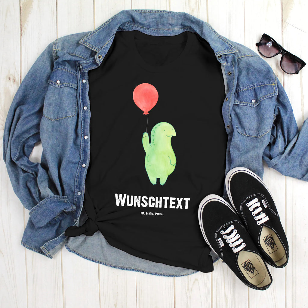 Personalised T-Shirt tortoise balloon T-Shirt mit Namen, T-Shirt Personalisiert, T-Shirt mit Aufruck, Bedrucken, Wunschtext, Schildkröte, Mutausbruch, Motivation, Motivationsspruch, Schildkröten