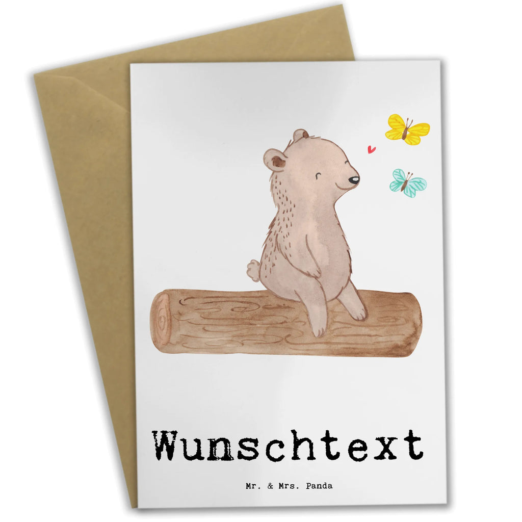 Personalised greetings card bear nature lover Gift, sport, hobby, giving, thank you, award, profit, athlete, Nature Lover, Outdoor, Hiking