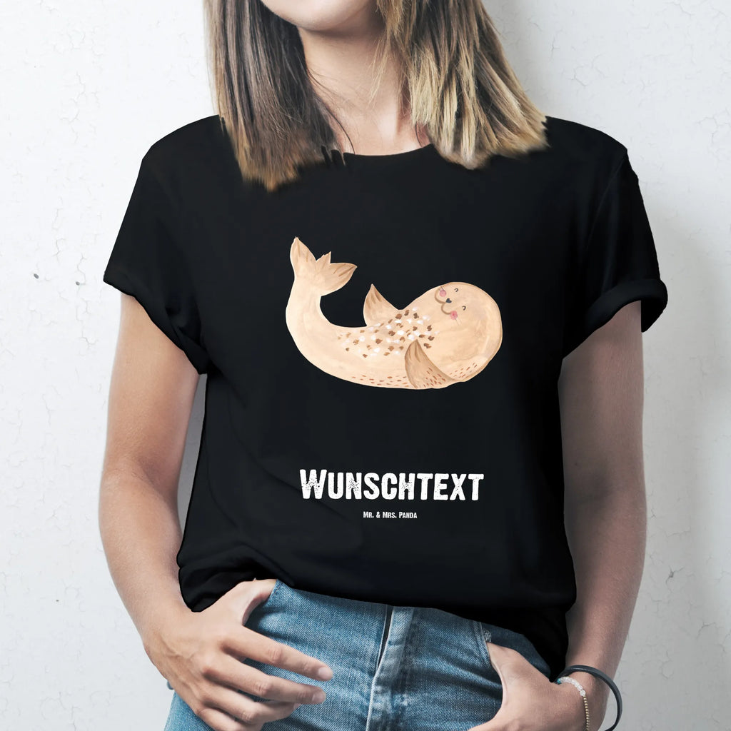 Personalised T-Shirt seal Lay Bedrucken, T-Shirt mit Namen, T-Shirt Personalisiert, Wunschtext, T-Shirt mit Aufruck, Lustige Sprüche, Gute Laune, Tiere, Tiermotive, Nordsee, Meerestier, Freude, Seehund, Lachen, Robben, Strand, Robbe, Ostsee