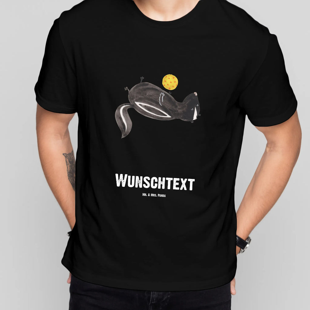 Personalised T-Shirt skunk ball T-Shirt mit Namen, Bedrucken, Wunschtext, T-Shirt Personalisiert, T-Shirt mit Aufruck, Stinktier, Skunk, Stinker, Weisheit, Raubtier, Wildtier, Stinki, Verspielt