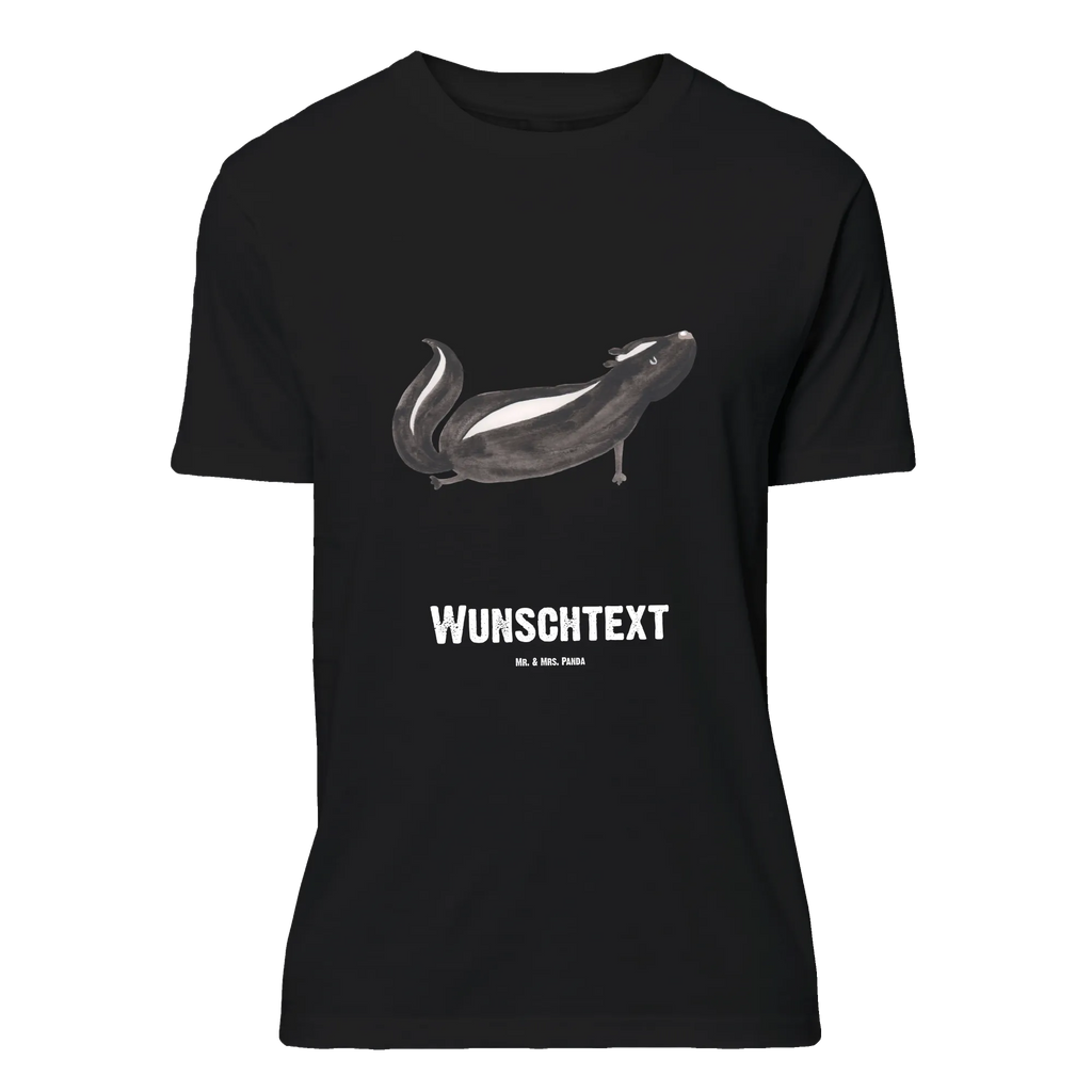 Personalisiertes T-Shirt Stinktier Yoga T-Shirt mit Namen, Bedrucken, T-Shirt mit Aufruck, Wunschtext, T-Shirt Personalisiert, Stinktier, Skunk, Stinker, Liebe, Namaste, Yoga, Stinki, Raubtier, Wildtier, Lebe, Lache