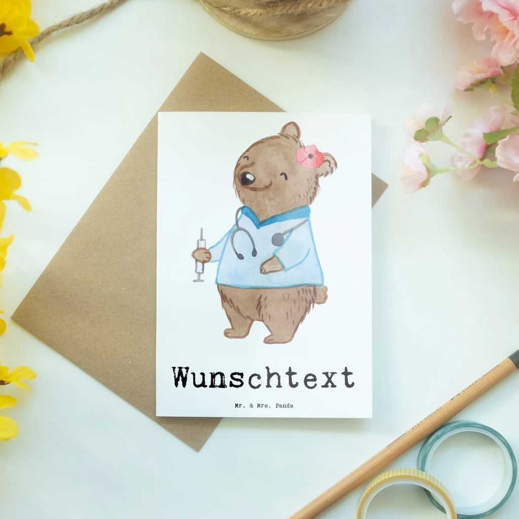 Personalised greetings card nursing assistant heart gift, gift idea, best, farewell gift, passing exam, anniversary, retirement, promotion, job start, sayings, funny, profession