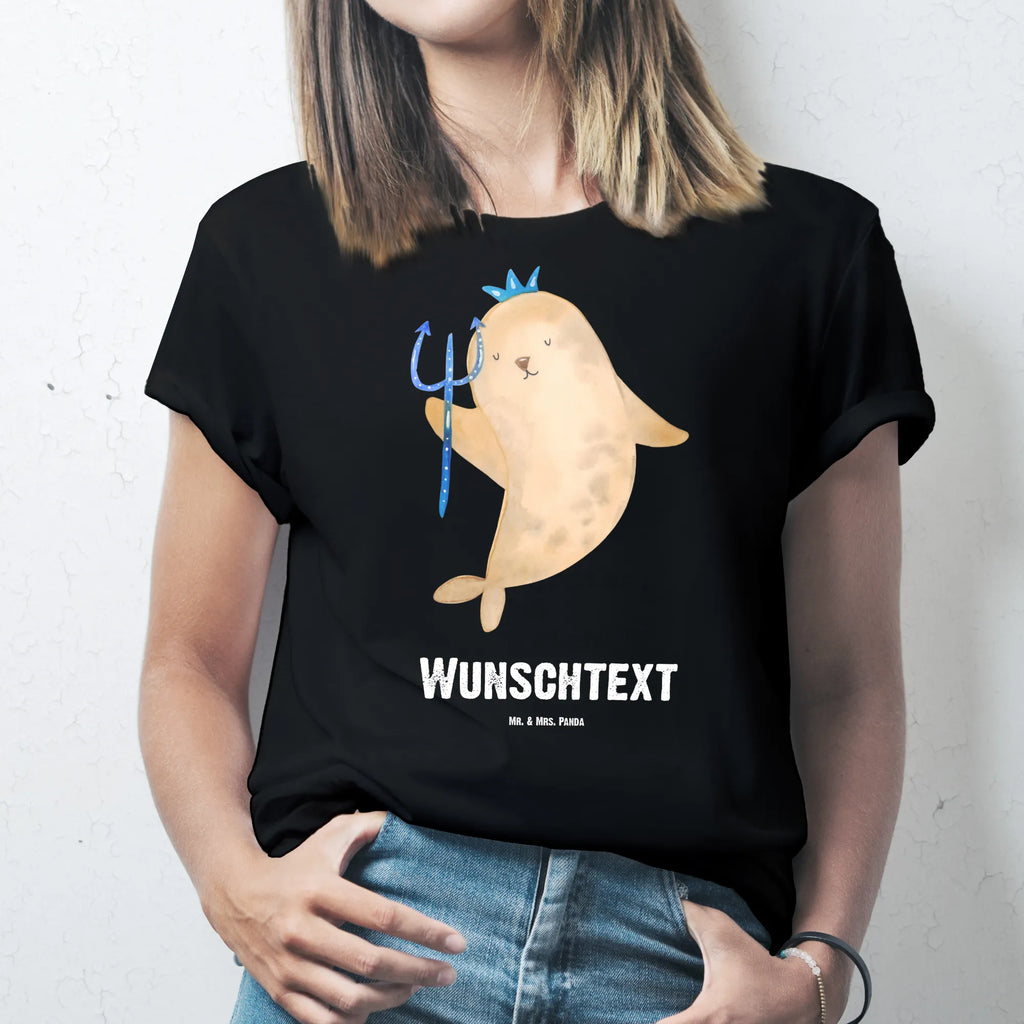 Personalised T-Shirt Star sign Aquarius T-Shirt mit Namen, Wunschtext, Bedrucken, T-Shirt mit Aufruck, T-Shirt Personalisiert, Astrologie, Aszendent, Tierkreiszeichen, Horoskop, Sternzeichen, Geschenk Februar, Geschenk Januar, Geburtstag Februar, Wassermann Sternzeichen, Meer Geschenk, Wassermann Geschenk, Nix, Meermann, Geburtstag Januar