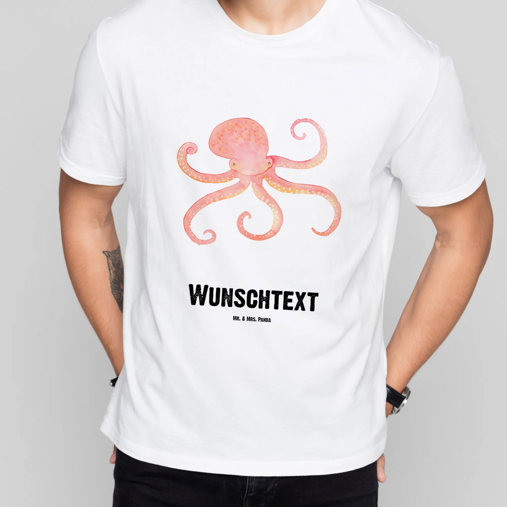 Personalised T-Shirt Squid T-Shirt mit Aufruck, T-Shirt Personalisiert, Wunschtext, Bedrucken, T-Shirt mit Namen, Lustige Sprüche, Gute Laune, Tiere, Tiermotive, Meer, Tintenfisch, Ozean, Meerestier, Wasser, Arme, Krake