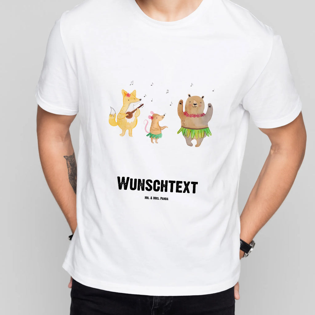 Personalised T-Shirt forest animals Aloha T-Shirt mit Namen, Bedrucken, Wunschtext, T-Shirt Personalisiert, T-Shirt mit Aufruck, Tiermotive, Tiere, Gute Laune, Lustige Sprüche, Waldtiere, Lachen, Hase, Tanzen, Wald, Aloha, Bär, Musik, Igel, Leben
