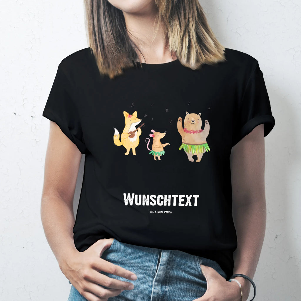 Personalised T-Shirt forest animals Aloha T-Shirt mit Namen, Bedrucken, Wunschtext, T-Shirt Personalisiert, T-Shirt mit Aufruck, Tiermotive, Tiere, Gute Laune, Lustige Sprüche, Waldtiere, Lachen, Hase, Tanzen, Wald, Aloha, Bär, Musik, Igel, Leben