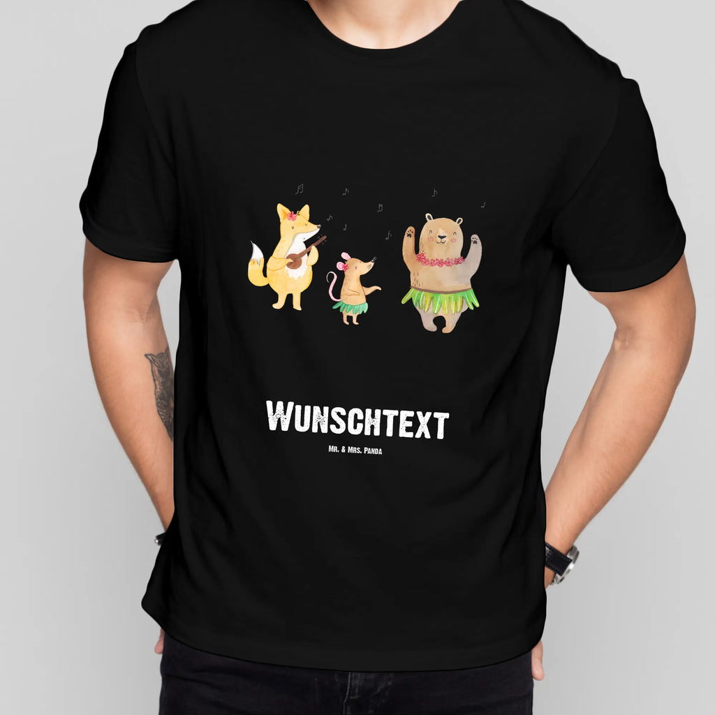Personalised T-Shirt forest animals Aloha T-Shirt mit Namen, Bedrucken, Wunschtext, T-Shirt Personalisiert, T-Shirt mit Aufruck, Tiermotive, Tiere, Gute Laune, Lustige Sprüche, Waldtiere, Lachen, Hase, Tanzen, Wald, Aloha, Bär, Musik, Igel, Leben