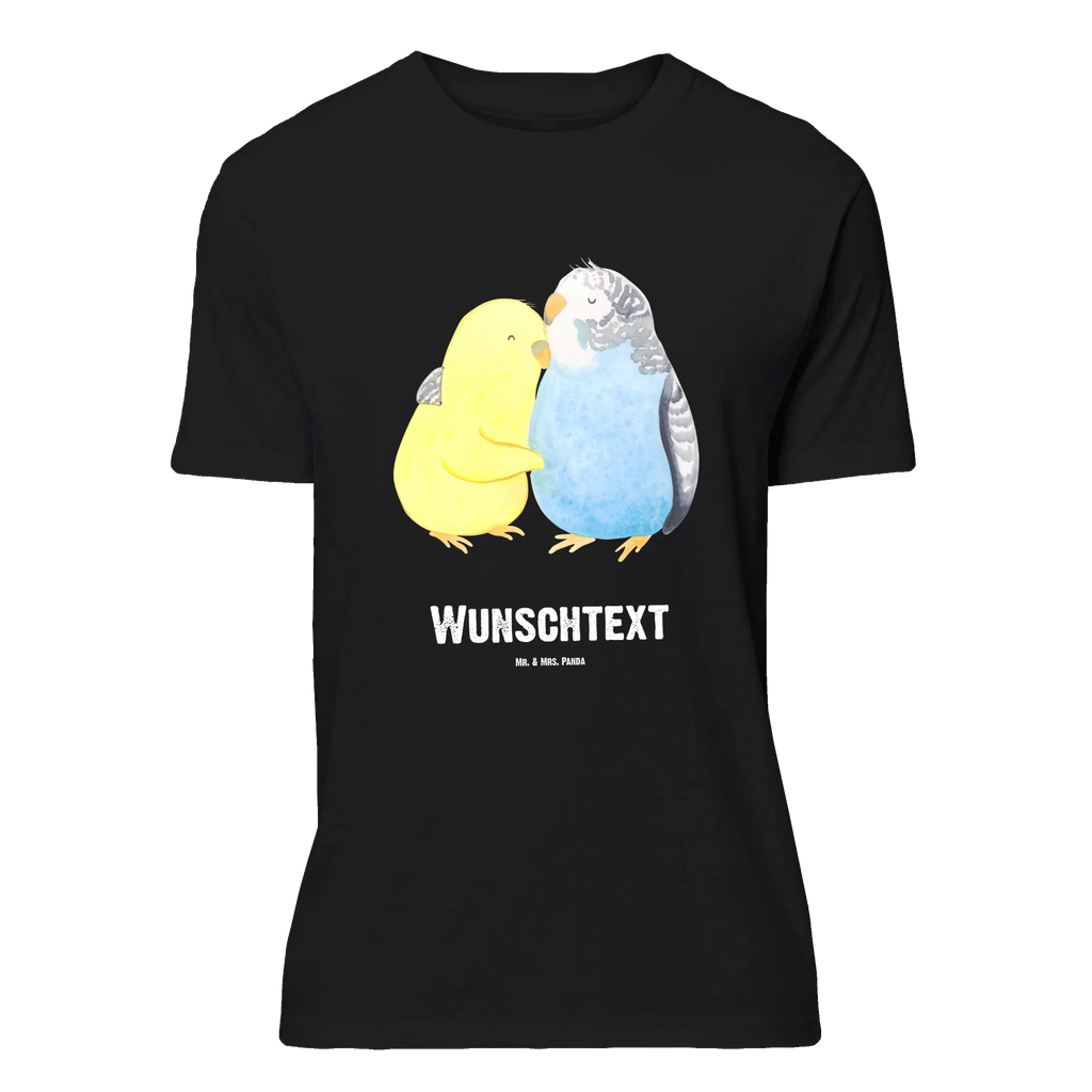 Personalisiertes T-Shirt Wellensittich Liebe Bedrucken, Wunschtext, T-Shirt Personalisiert, T-Shirt mit Namen, T-Shirt mit Aufruck, Freund, Jahrestag, Verlobung, Partner, Ehemann, Ehefrau, Freundin, Liebesgeschenk, Liebe, Heiraten, Heiratsantrag, Hocheitstag, Wellensittich, Nähe, Vögel, Kuscheln, Vertrauen