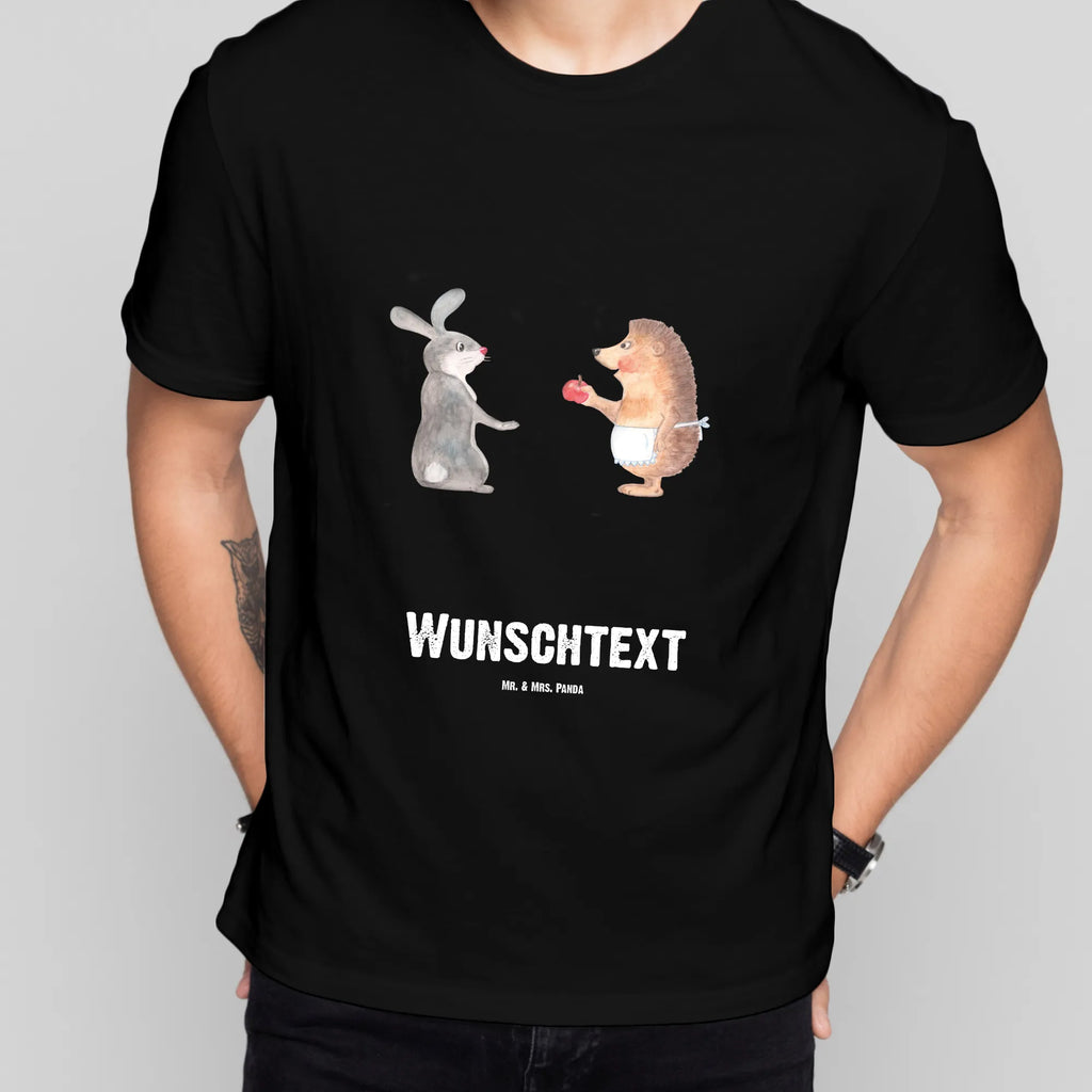 Rozmiar L Personalizowana koszulka królik jeż Bedrucken, T-Shirt Personalisiert, T-Shirt mit Namen, T-Shirt mit Aufruck, Wunschtext, Tiere, Gute Laune, Tiermotive, Lustige Sprüche, Spruch Romantisch, Herzschmerz, Igel, Trösten, Liebe Spruch, Hase, Igel und Hase, Trennungsschmerz, Liebeskummer Geschenk