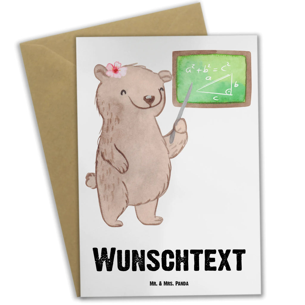 Personalised greetings card Math tutor heart gift, gift idea, best, farewell gift, passing exam, anniversary, retirement, promotion, job start, sayings, funny, profession