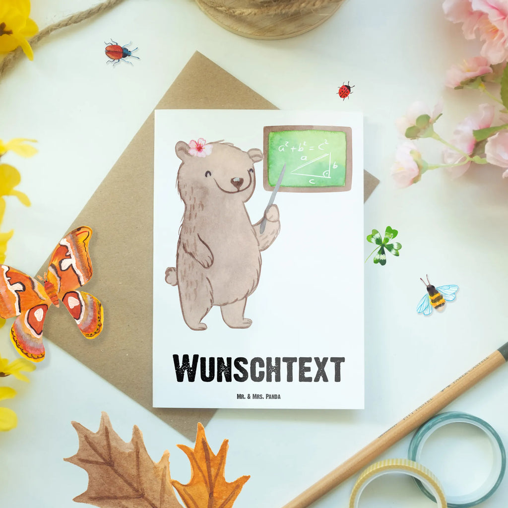 Personalised greetings card Math tutor heart gift, gift idea, best, farewell gift, passing exam, anniversary, retirement, promotion, job start, sayings, funny, profession