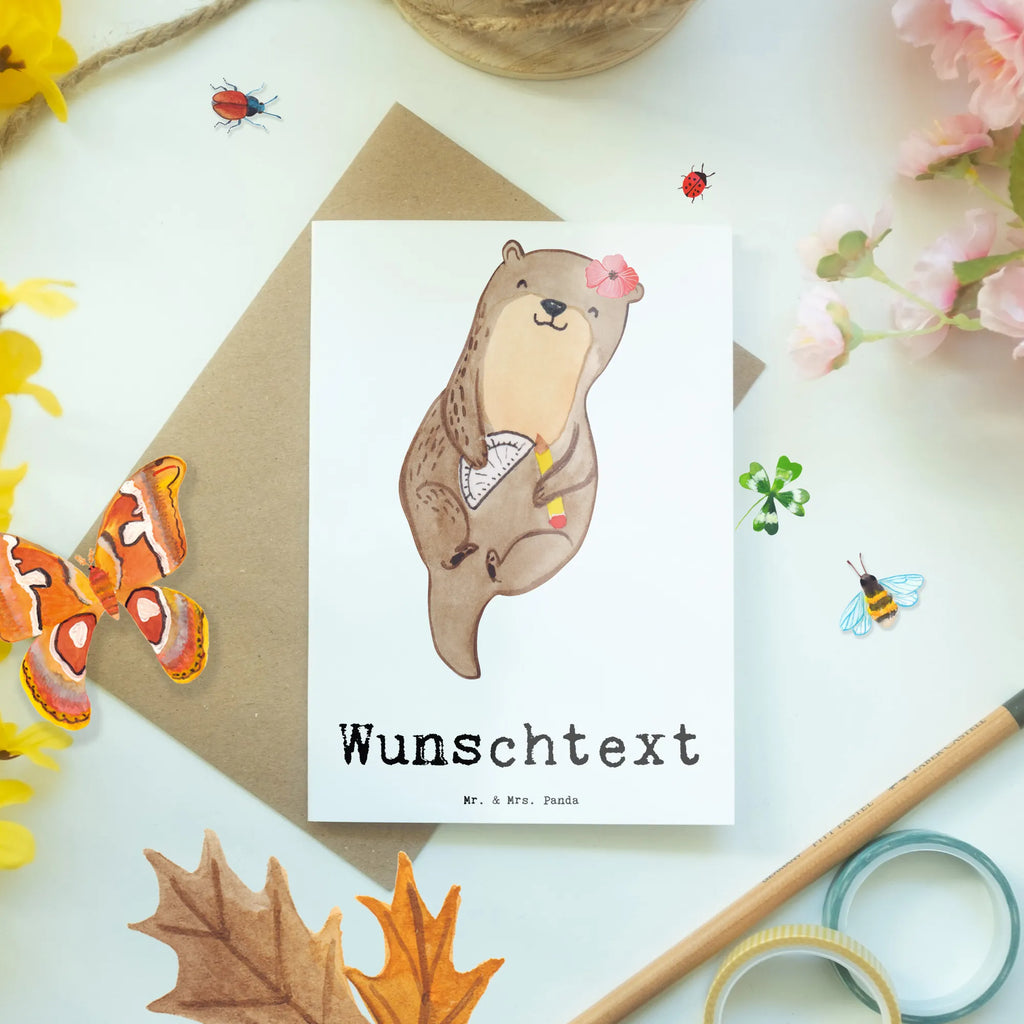 Spersonalizowana kartka z życzeniami rysowniczka budowlana serce Zawód, Wykształcenie, Jubileusz, Pożegnanie, Emerytura, Kolega, Koleżanka, Prezent, Dawać, Pracownik, Współpracownik, Firma, Dziękuję, Dziękuję bardzo