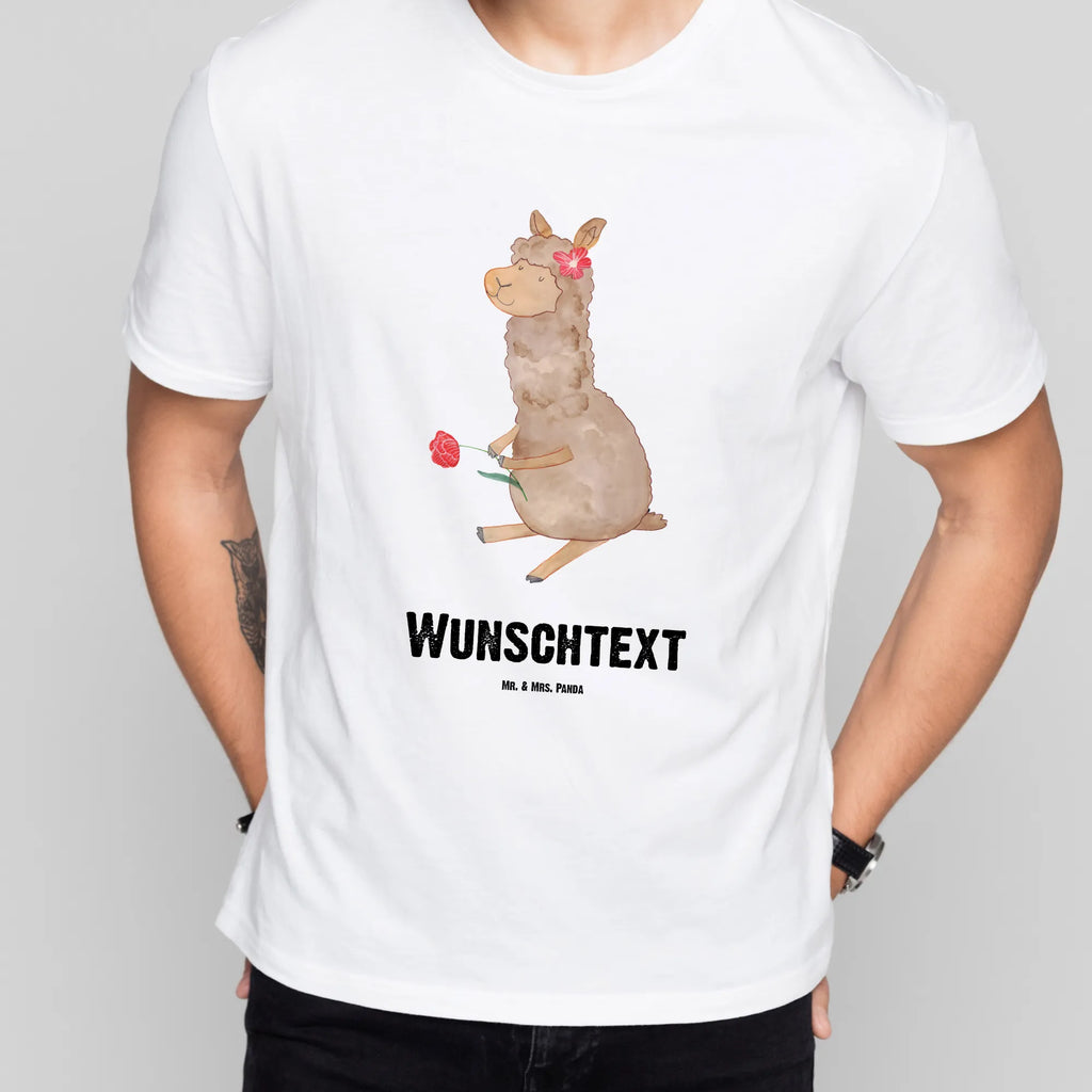 Personalisiertes T-Shirt Alpaka Blume T-Shirt mit Aufruck, Wunschtext, T-Shirt mit Namen, Bedrucken, T-Shirt Personalisiert, Alpaka, Lama, Lamas, Alpaka Witz, Alpaka Geschenk, Alpaka Dekor, Alpaka Dekoration, Motiv Alpaka, Blume, Alpaka Zitat, Alpaka Spruch