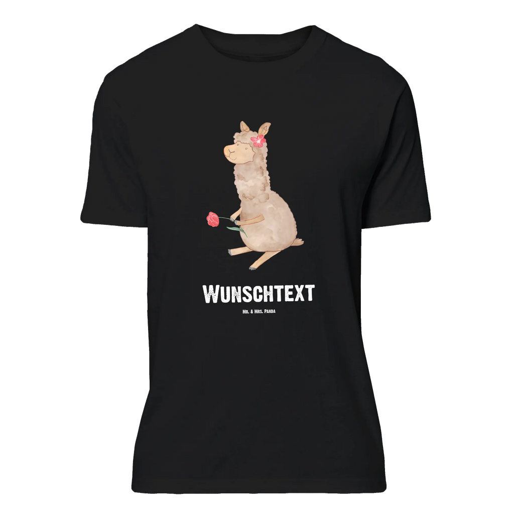 Personalisiertes T-Shirt Alpaka Blume T-Shirt mit Aufruck, Wunschtext, T-Shirt mit Namen, Bedrucken, T-Shirt Personalisiert, Alpaka, Lama, Lamas, Alpaka Witz, Alpaka Geschenk, Alpaka Dekor, Alpaka Dekoration, Motiv Alpaka, Blume, Alpaka Zitat, Alpaka Spruch