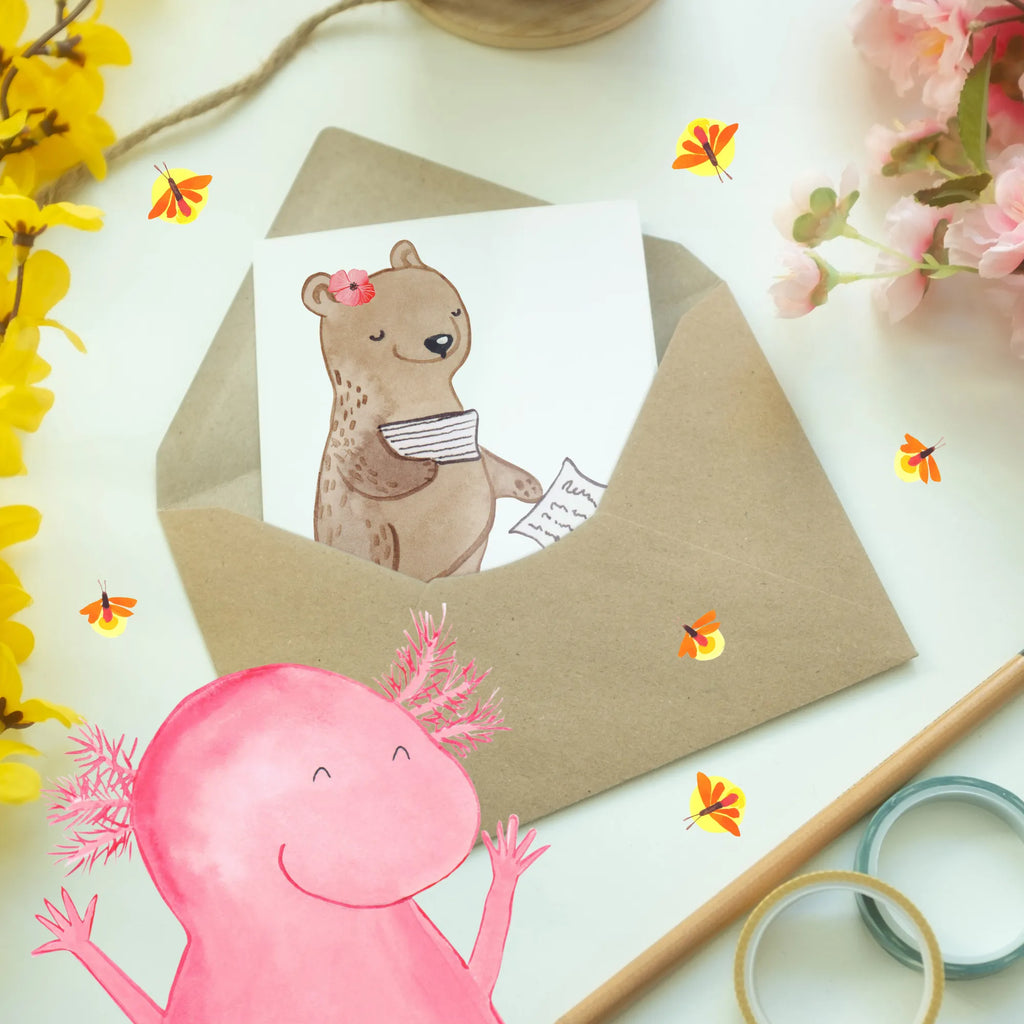 Personalised greetings card office clerk Heart gift, gift idea, best, farewell gift, passing exam, anniversary, retirement, promotion, job start, sayings, funny, profession