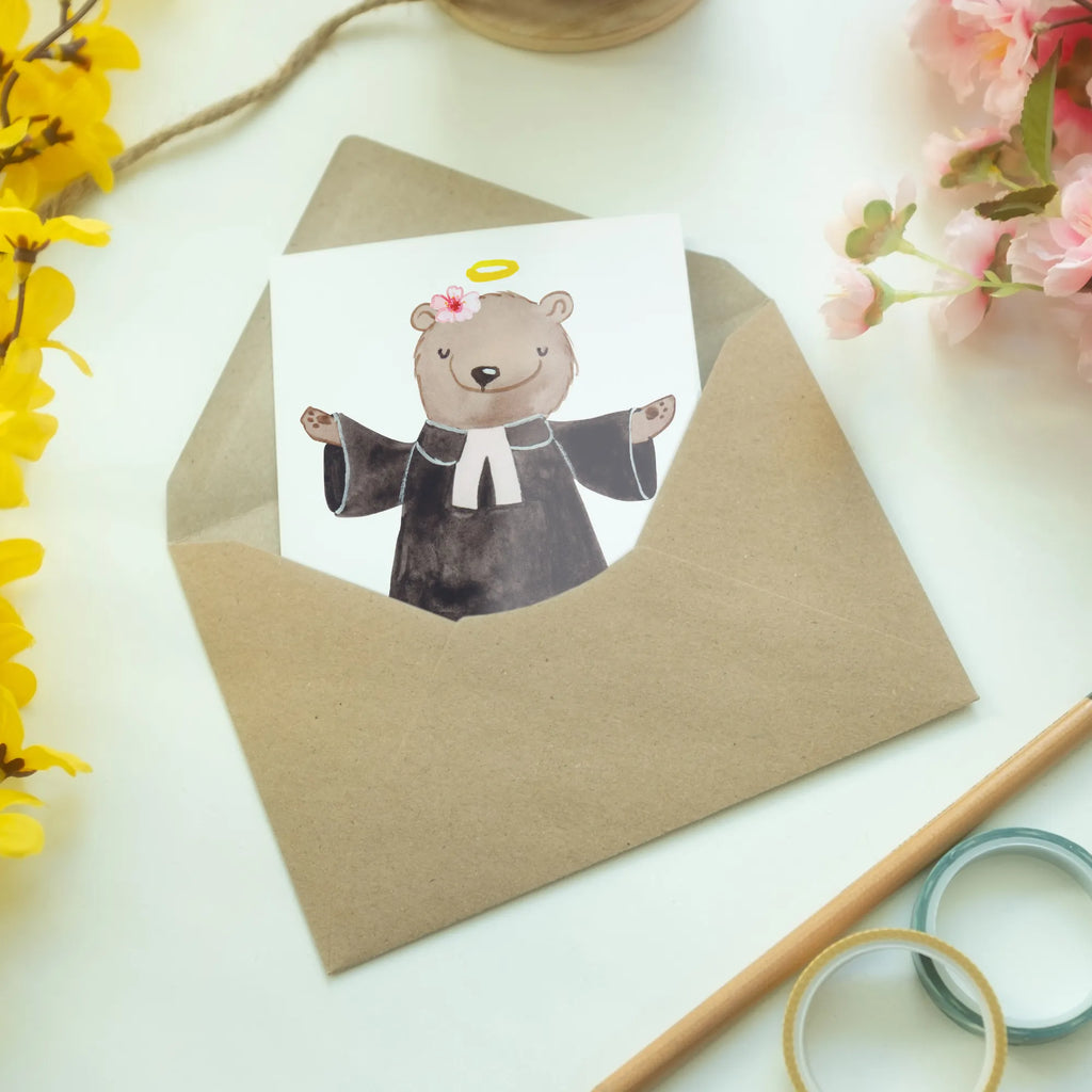 Personalised greetings card female pastor heart gift, gift idea, best, farewell gift, passing exam, anniversary, retirement, promotion, job start, sayings, funny, profession