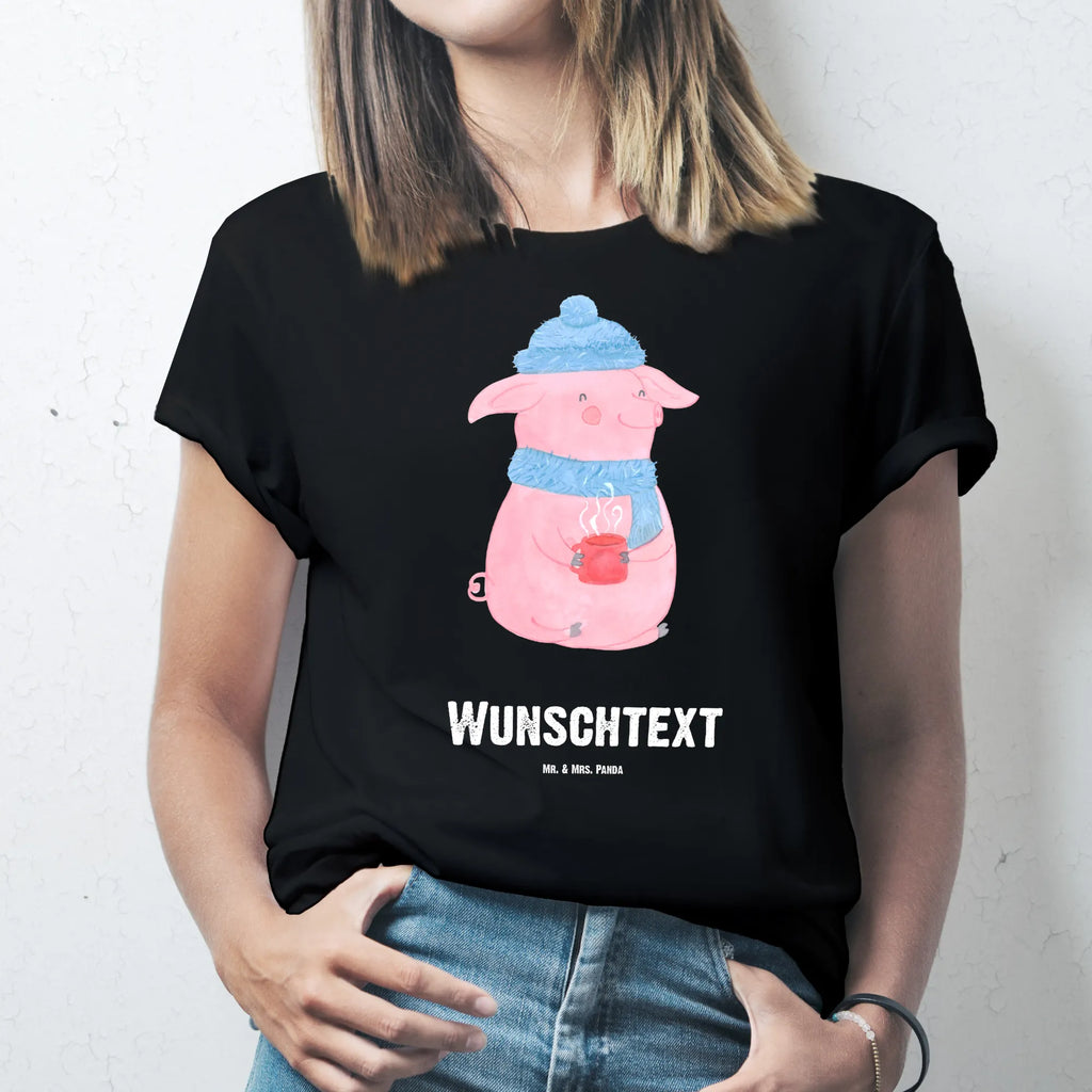 Rozmiar L Personalizowana koszulka świnia grzane wino T-Shirt Personalisiert, T-Shirt mit Namen, T-Shirt mit Aufruck, Bedrucken, Wunschtext, Nikolaus, Weihnachtsdeko, Winter, Heiligabend, Advent, Wintermotiv, Weihnachten, Weihnachtsmarkt, Glühschwein, Punsch, Glühwein