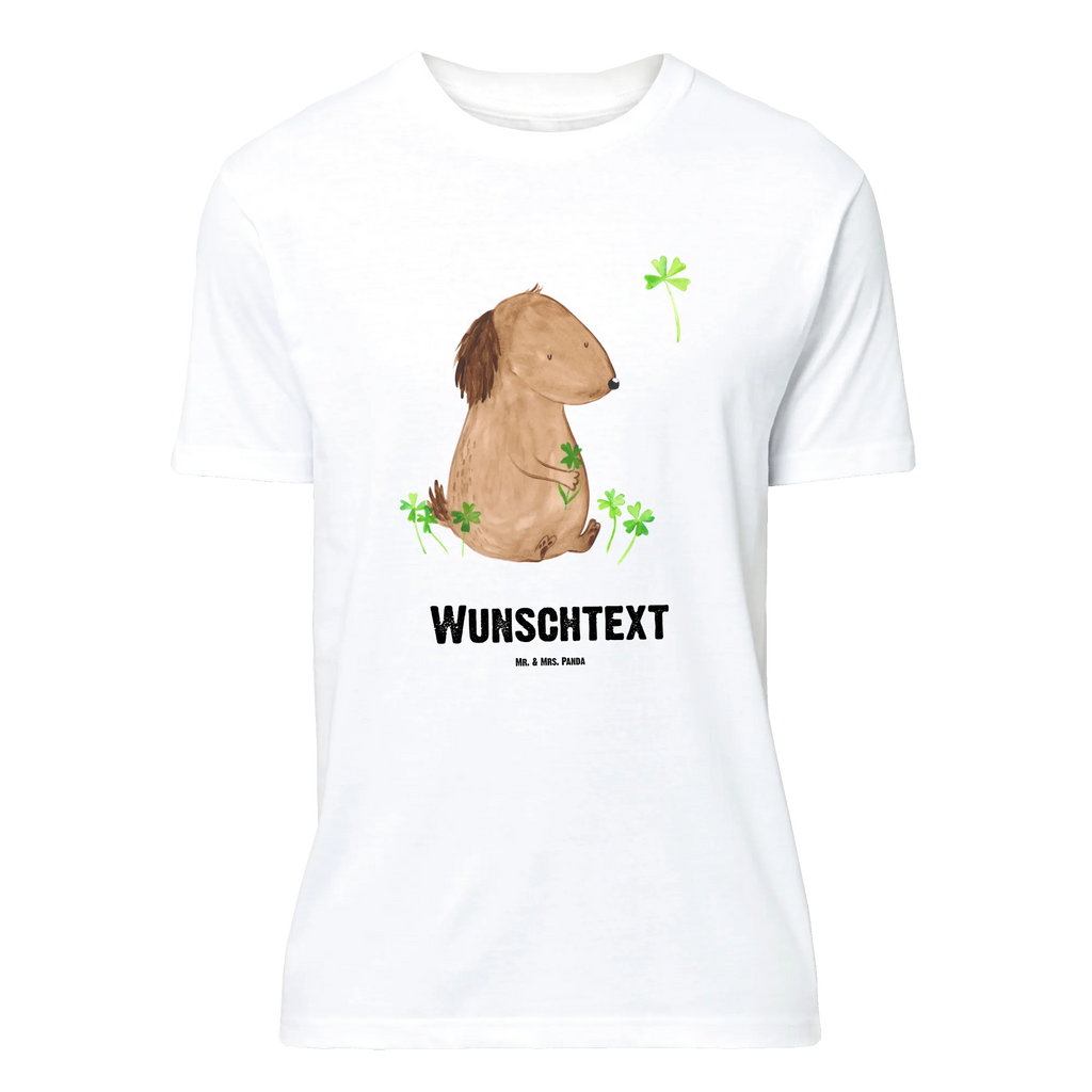 Personalised T-Shirt Dog shamrock T-Shirt mit Namen, T-Shirt mit Aufruck, Männer, Frauen, Wunschtext, Bedrucken, T-Shirt Personalisiert, Hundemotiv, Hund, Haustier, Tierliebhaber, Sprüche, Hunderasse, Hundebesitzer, Glück, Glücksbringer, Neuanfang, Tagträume, Kleeblatt, Motivation, Geschenk, Selbstliebe, Achtsamkeit