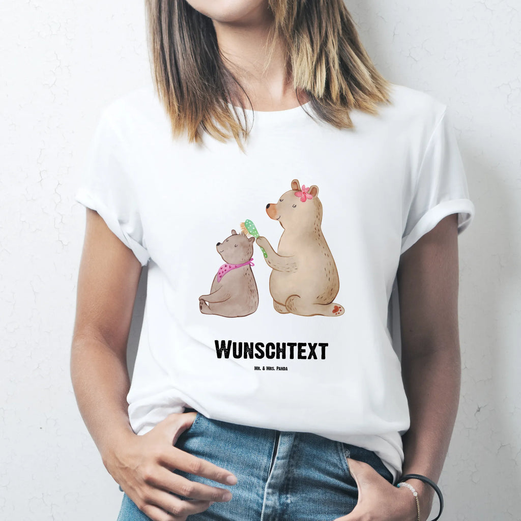 Rozmiar L Personalizowana koszulka niedźwiedź dziecko T-Shirt mit Aufruck, T-Shirt Personalisiert, T-Shirt mit Namen, Oma, Muttertag, Papa, Vatertag, Opa, Bruder, Schwester, Mama, Familie, Geschenk, Mutti, Mutter