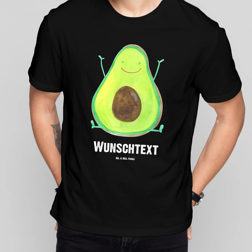 Personalisiertes T-Shirt Avocado Happy Bedrucken, T-Shirt mit Namen, Wunschtext, T-Shirt mit Aufruck, T-Shirt Personalisiert, Avocado, Veggie, Vegan, Gesund, Chaos