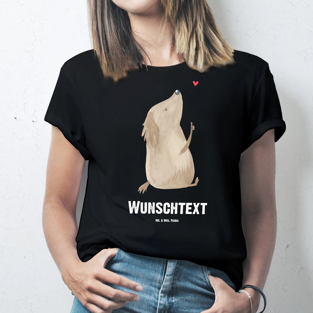 Personalisiertes T-Shirt Hund Liebe Bedrucken, T-Shirt mit Aufruck, Wunschtext, T-Shirt Personalisiert, T-Shirt mit Namen, Hundemotiv, Hund, Sprüche, Hunderasse, Hundebesitzer, Haustier, Tierliebhaber, Hunde, Hundeliebe, Frauchen, Liebe, Hundeglück