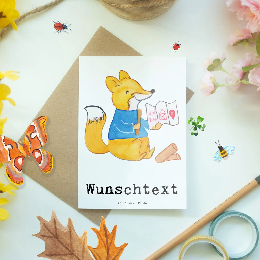 Personalised greetings card Construction draftsman heart gift, gift idea, best, farewell gift, passing exam, anniversary, retirement, promotion, job start, sayings, funny, profession