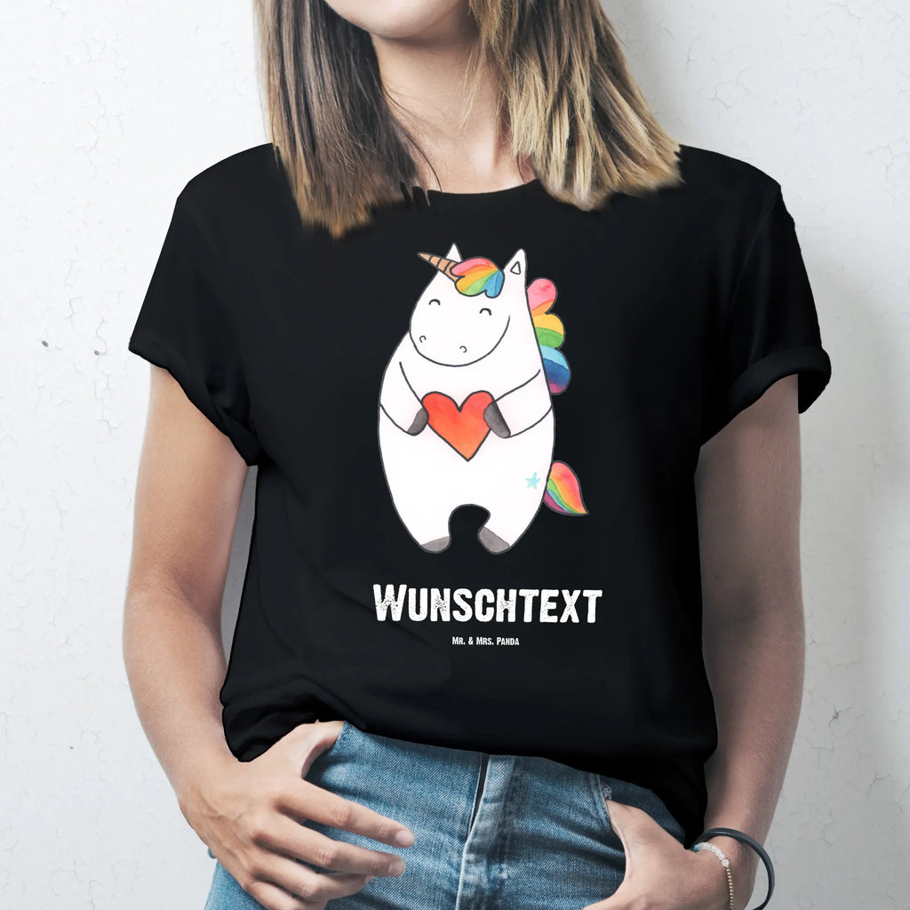 Personalisiertes T-Shirt Einhorn Herz T-Shirt mit Aufruck, Bedrucken, T-Shirt Personalisiert, Wunschtext, T-Shirt mit Namen, Einhorn Deko, Unicorn, Einhorn, Einhörner, Schlimm, Witzig, Bunt, böse, Lustig, Freundin, Anders, Herz