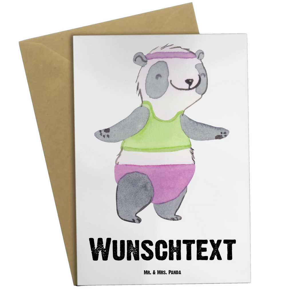 Personalisierte Grußkarte Panda Aerobic Grußkarte mit Persönlichen Nachrichten, Grußkarte Selbst Gestalten, Grußkarte als Geldgeschenk, Grußkarten Personalisiert, Grußkarte Selber Drucken, Personalisierte Glückwunschkarte, Personalisierte Grußkarte, Personalisierte Einladungskarte, Personalisierte Hochzeitskarte, Personalisierte Postkarte, Grußkarte mit Namen, Personalisiertere Klappkarte, Personalisierte Geburtstagskarte, Personalisierte Karte, Geschenk, Schenken, Sport, Sportart, Hobby, Danke, Dankeschön, Auszeichnung, Gewinn, Sportler, Aerobic Fitness, Aerobic, Fitnessstudio