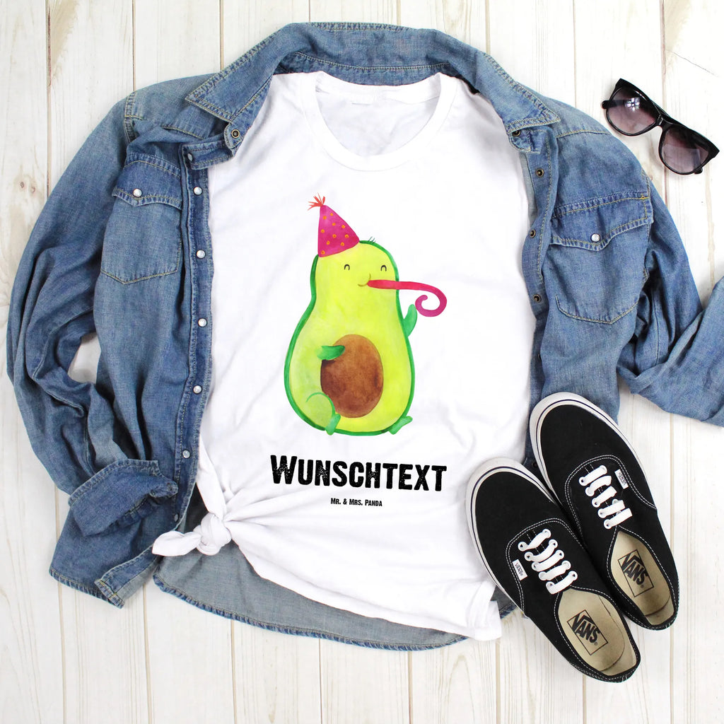 Personalisiertes T-Shirt Avocado Party Time T-Shirt Personalisiert, T-Shirt mit Namen, Bedrucken, T-Shirt mit Aufruck, Wunschtext, Avocado, Veggie, Vegan, Gesund