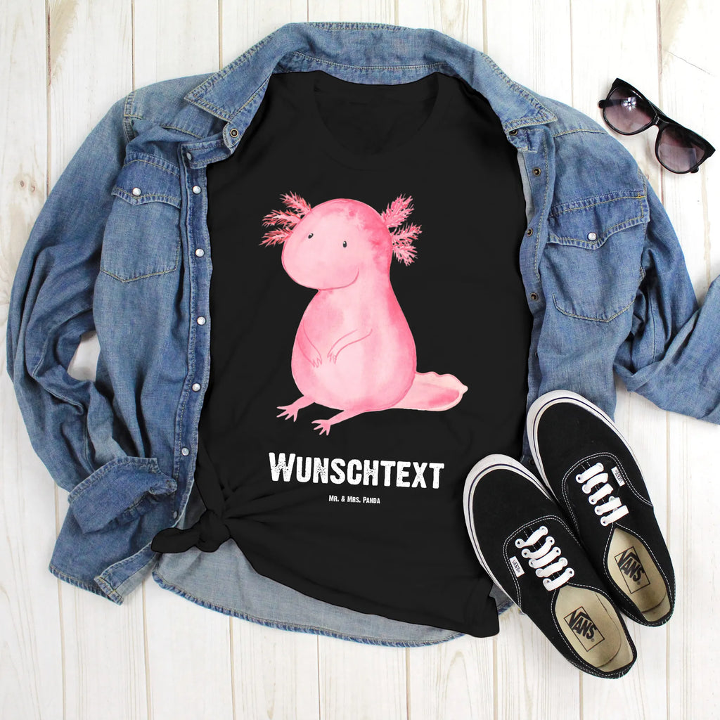 Rozmiar L Personalizowana koszulka aksolotl null T-Shirt Personalisiert, Wunschtext, T-Shirt mit Namen, T-Shirt mit Aufruck, Bedrucken, Molch, Axolotl, Freundin, Axolot, Lebensstil, Vergnügt, Fröhlich, Weisheit, Liebe, Lebensweisheit, Zufrieden