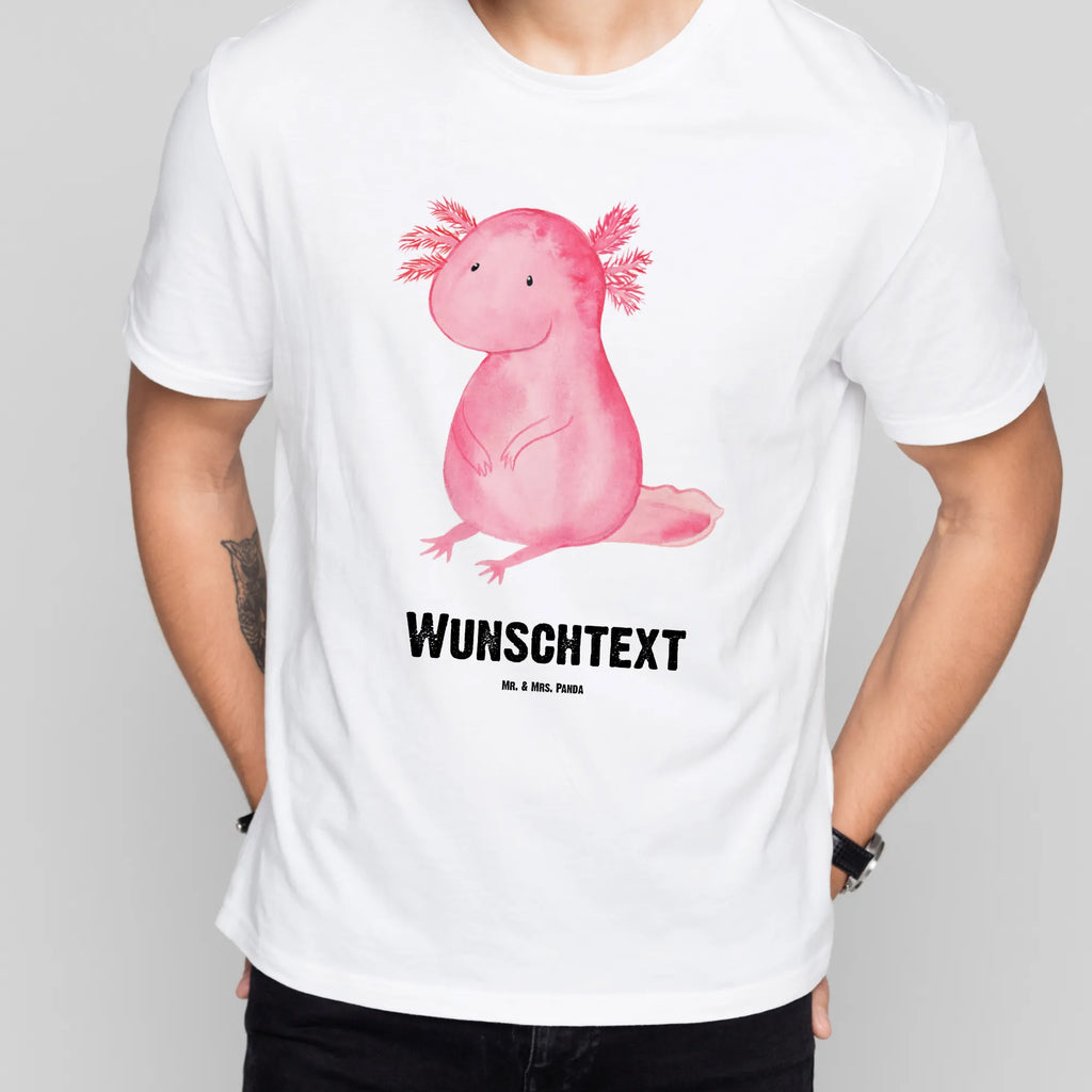 Rozmiar L Personalizowana koszulka aksolotl null T-Shirt Personalisiert, Wunschtext, T-Shirt mit Namen, T-Shirt mit Aufruck, Bedrucken, Molch, Axolotl, Freundin, Axolot, Lebensstil, Vergnügt, Fröhlich, Weisheit, Liebe, Lebensweisheit, Zufrieden