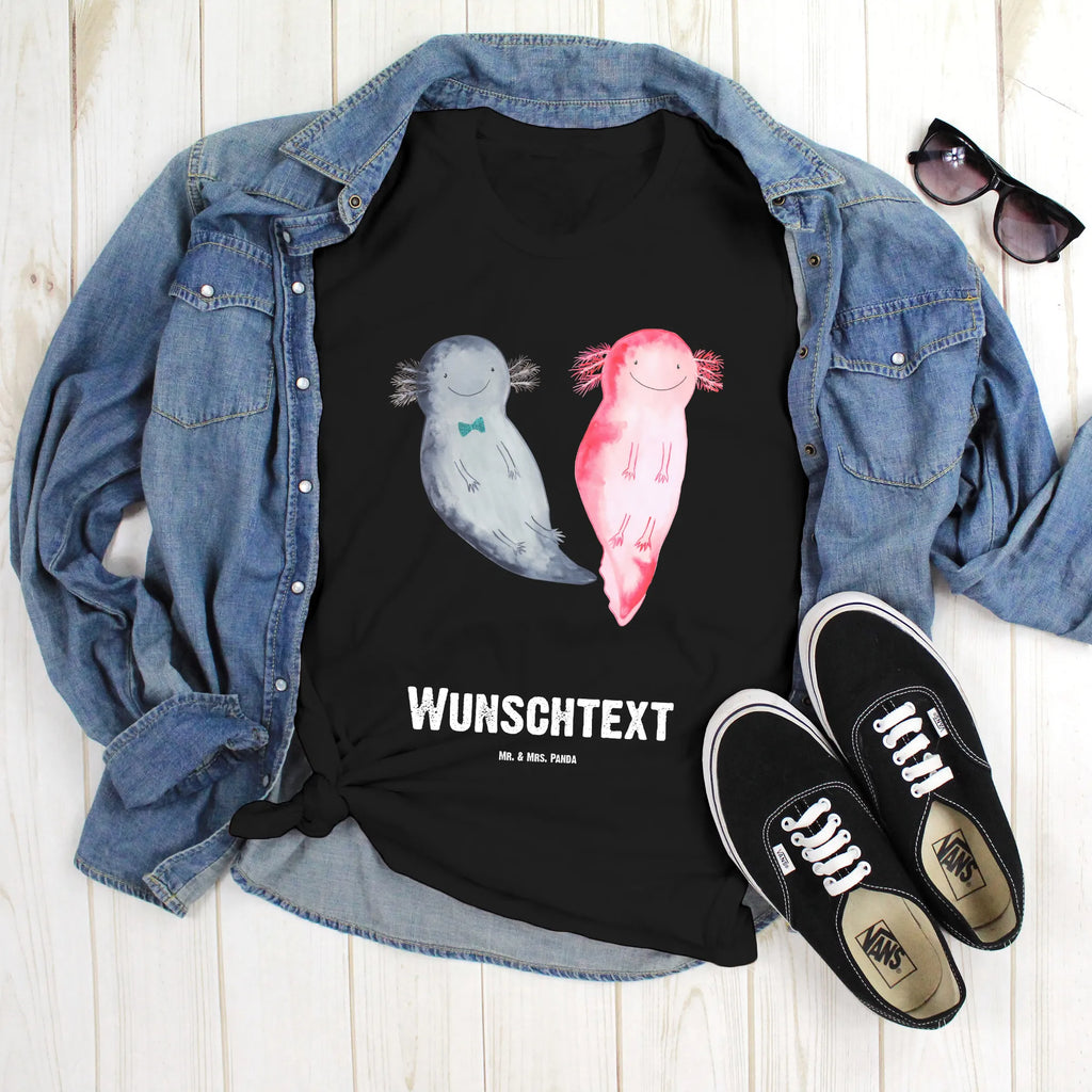 Personalisiertes T-Shirt Axolotl Axel+Lotte T-Shirt mit Aufruck, T-Shirt Personalisiert, Wunschtext, Bedrucken, T-Shirt mit Namen, Molch, Axolotl, Schwanzlurch, Axolot, Lurche, Valentinstag, Jahrestag, Ehemann, Freund, Liebesbeweis, Große Liebe, Liebe, Lurch, Verlobter