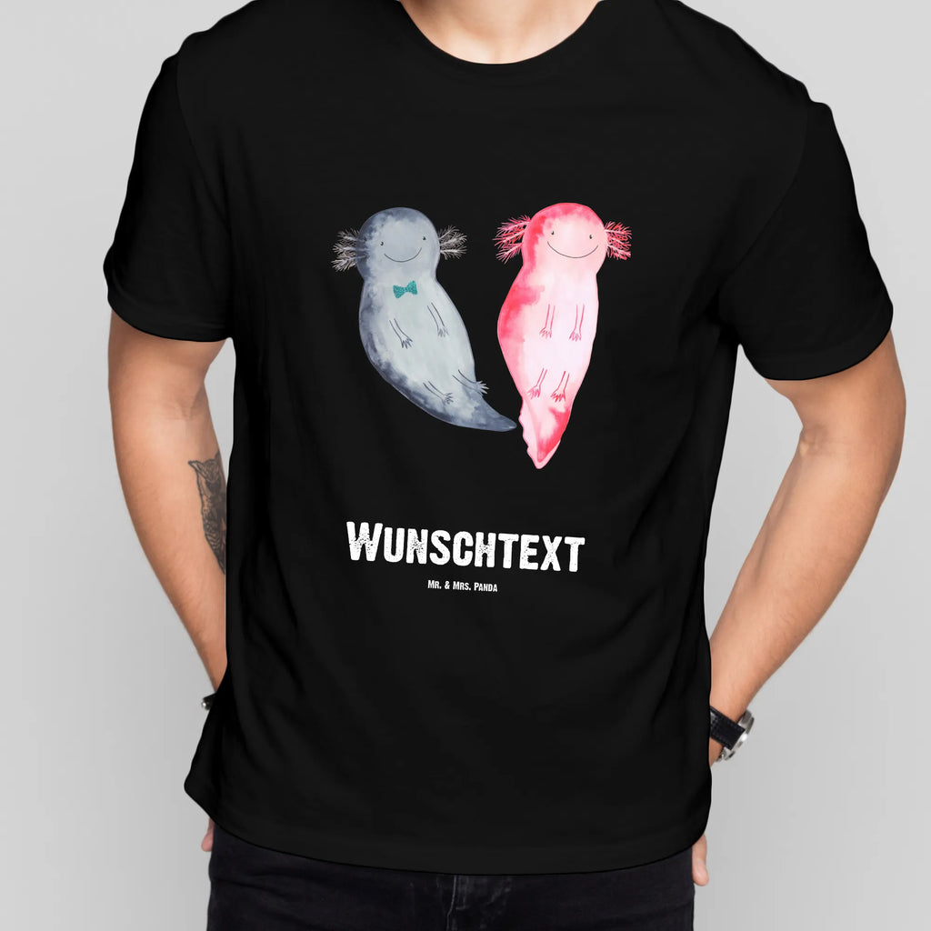 Personalisiertes T-Shirt Axolotl Axel+Lotte T-Shirt mit Aufruck, T-Shirt Personalisiert, Wunschtext, Bedrucken, T-Shirt mit Namen, Molch, Axolotl, Schwanzlurch, Axolot, Lurche, Valentinstag, Jahrestag, Ehemann, Freund, Liebesbeweis, Große Liebe, Liebe, Lurch, Verlobter