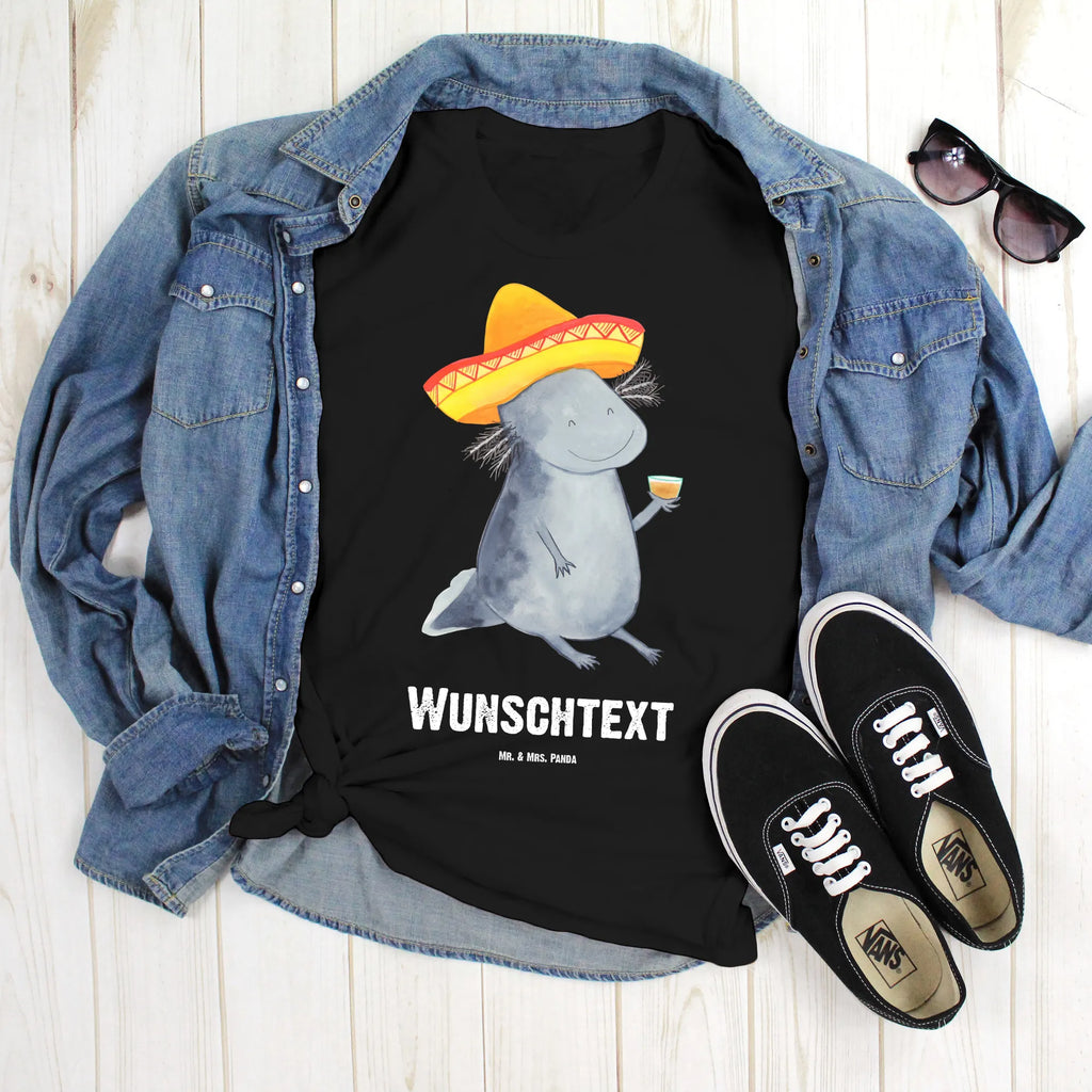 Personalisiertes T-Shirt Axolotl Tequila Bedrucken, Wunschtext, T-Shirt mit Aufruck, T-Shirt mit Namen, T-Shirt Personalisiert, Molch, Axolotl, Feuerdrache, Schwanzlurch, Mexico, Sombrero, Zitrone, Feuersalamander, Mexiko, Lurch, Axolot, Tequila, Lurche, Motivation, Spruch