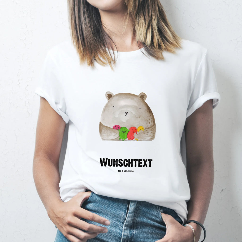 Rozmiar L Personalizowana koszulka niedźwiedź uczucie Wunschtext, T-Shirt mit Namen, T-Shirt mit Aufruck, T-Shirt Personalisiert, Bedrucken, Teddybär, Teddy, Bär, Durchgedreht, Verrückt, Wahnsinn