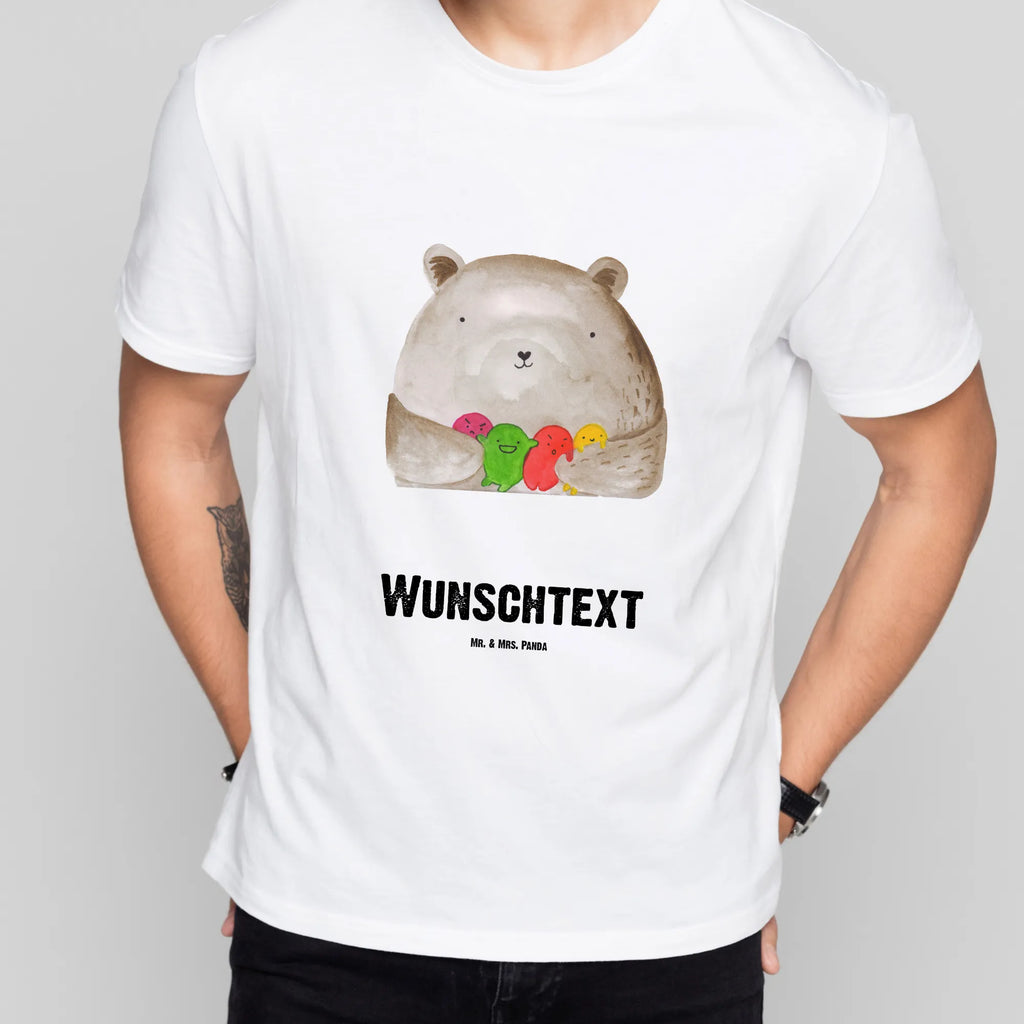 Rozmiar L Personalizowana koszulka niedźwiedź uczucie Wunschtext, T-Shirt mit Namen, T-Shirt mit Aufruck, T-Shirt Personalisiert, Bedrucken, Teddybär, Teddy, Bär, Durchgedreht, Verrückt, Wahnsinn